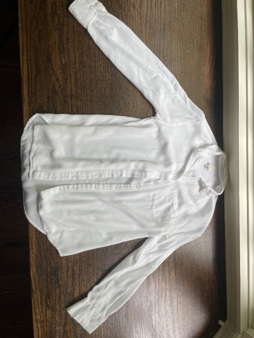 White pocket button down